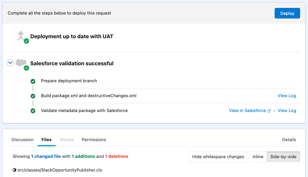 Salesforceデプロイパッケージの検証