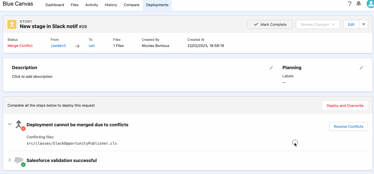 Salesforceの3方向マージによる競合解決
